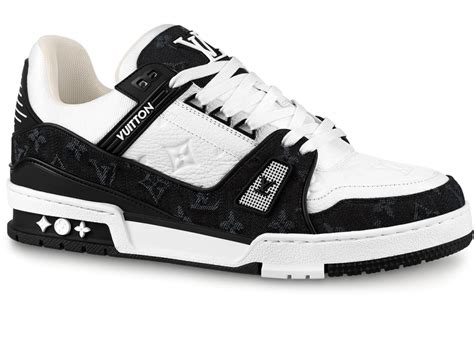 louis vuitton lv trainer black|black and white lv trainers.